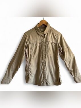 REI Women's Button-Down Long Sleeve Shirt - Khaki/Tan